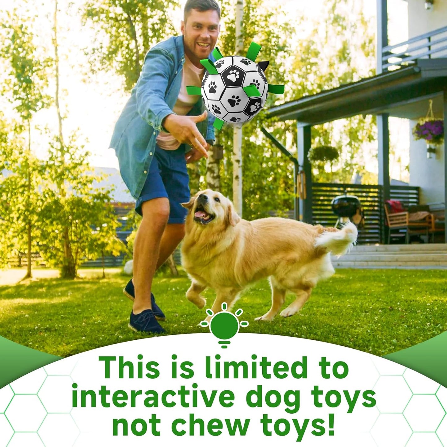 Dog Toys Soccer Ball with Straps, Interactive Dog Toys for Tug of War, Puppy Birthday Gifts, Dog Tug Toy, Dog Water Toy, Durable Dog Balls World Cup for Small & Medium Dogs(6 Inch)