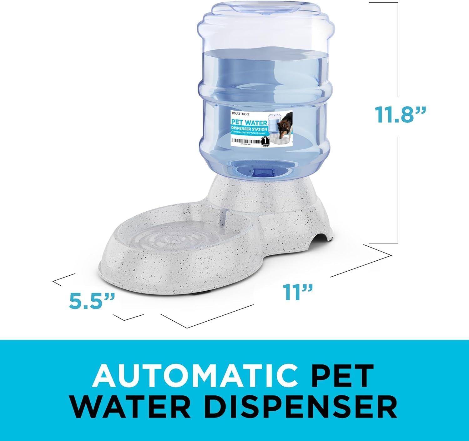 Automatic Pet Waterer Dispenser with Bpa-Free Design – 1 Gallon Capacity, Convenient Waterer Solution Ideal for Dogs and Cats Small and Large Pets