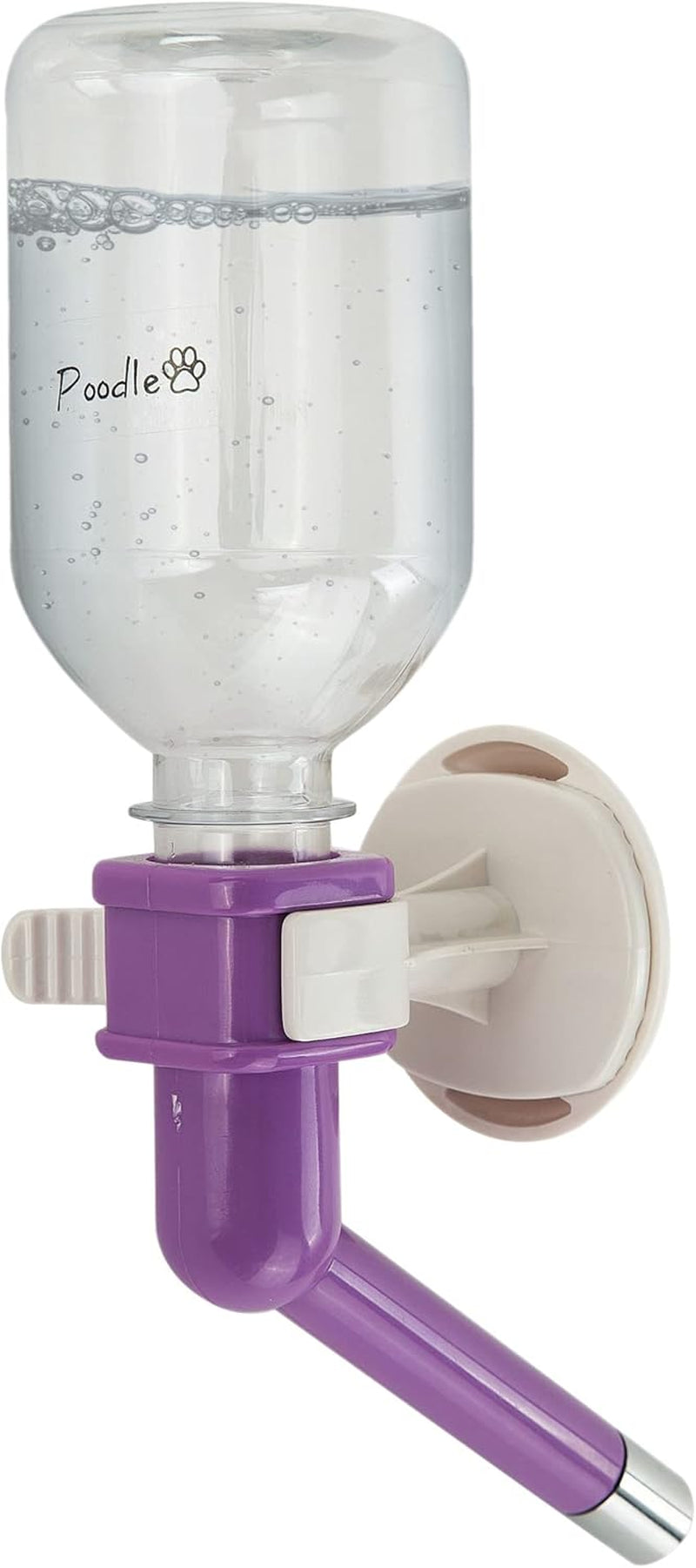Water Feeder Bottle Container Dispenser for Cage or Kennel – Gravity Hydration Fountain with Spigot Spout for Dogs, Cats, Hamsters, Rabbits & Other Small Animals … (Crate Water Bottle)