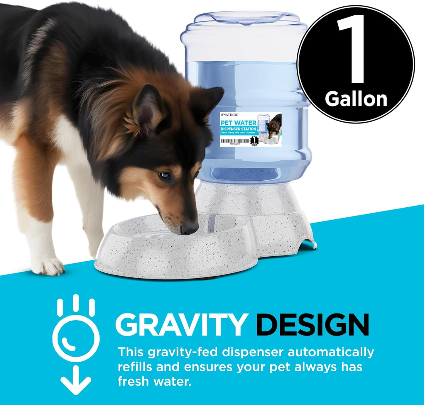 Automatic Pet Waterer Dispenser with Bpa-Free Design – 1 Gallon Capacity, Convenient Waterer Solution Ideal for Dogs and Cats Small and Large Pets