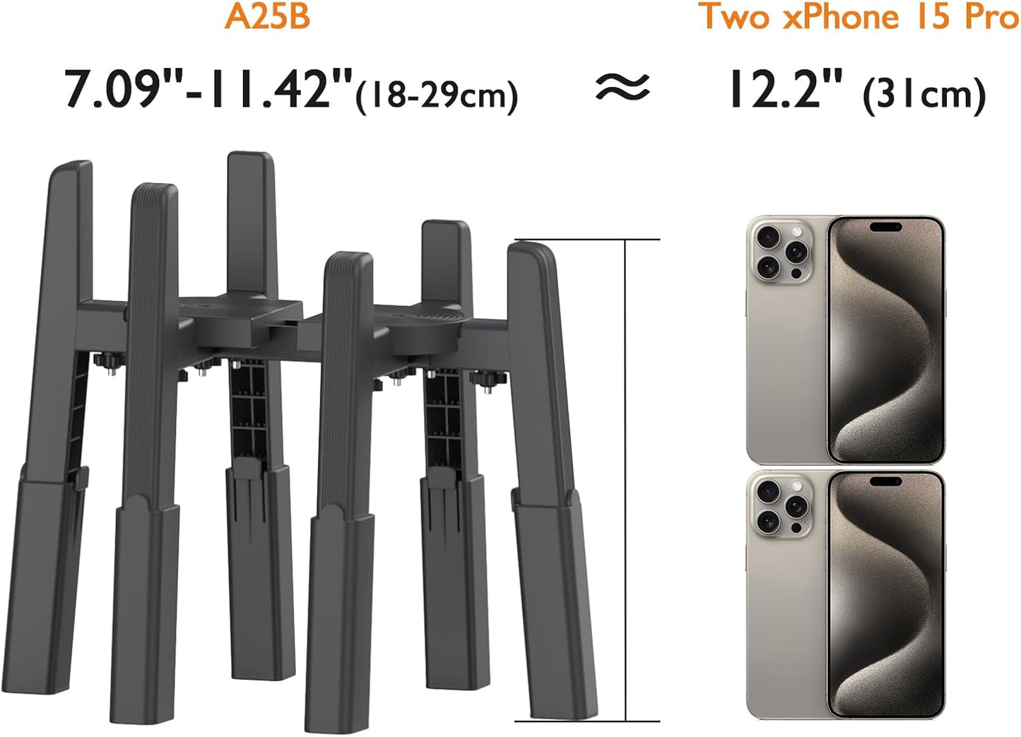 Dog Water Dispenser Stand, Holder for Pet Automatic Feeders, Width and Height Adjustable Elevated Stand for Pet Feerders, Suitable for Large Dogs [Stand Only]