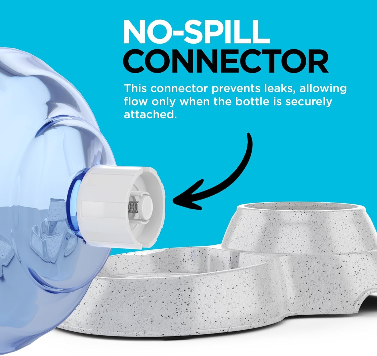 Automatic Pet Waterer Dispenser with Bpa-Free Design – 1 Gallon Capacity, Convenient Waterer Solution Ideal for Dogs and Cats Small and Large Pets